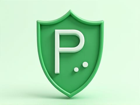 Stylized icon representing intellectual property: a shield protecting a document with a copyright symbol.